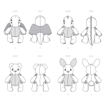 Simplicity Sewing Pattern S9441 13` Plushies 