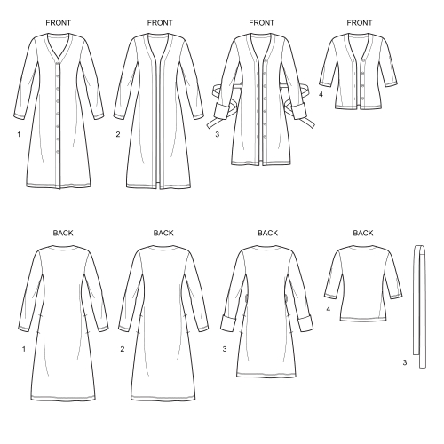 Naiste topid ja jakk lõikehäki võimalustega, suurused: XXS-XS-S-M-L-XL-XXL, Simplicity Pattern #S8992 