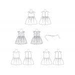 Швейные выкройки Simplicity S9320 Children`s Gathered Skirt Dresses,  