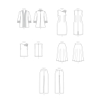 Ompelukaava: Misses` Jacket, dress, pants and skirts, Butterick, B6796 