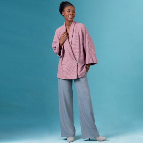 Naiste topid ja jakk lõikehäki võimalustega, Simplicity Pattern #S8993 