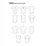 Misses` Tops, Simplicity Pattern #S8883 