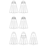 Выкройка: Misses` Skirt, Butterick B6249 