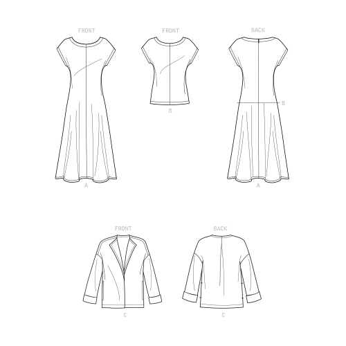 Simplicity Sewing pattern S9263 MISS DRESS, JACKET, TOP 