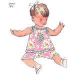 Babies` Dress & Separates, Sizes: A (XXS-XS-S-M-L), Simplicity Pattern #1813 