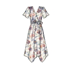Simplicity lõikekomplekt S9639 MISSES` MIDI WRAP DRESS, SS9639 