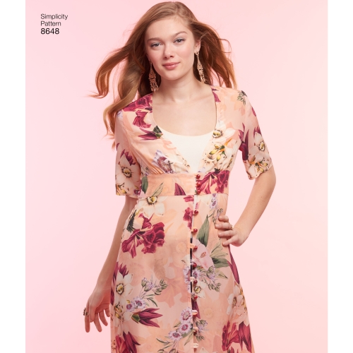 Naiste kittel kahes pikkuses, Simplicity Pattern #8648 