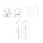 Sewing patterns Simplicity S9383 Misses` Jacket, Knit Top and Pants 