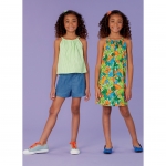 Выкройка: Girl`s Top, Dress and Shorts, Kwik Sew K0259 