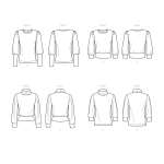 Швейные выкройки Simplicity S9385 Misses` Knit Tops with Length and Sleeve Variations 