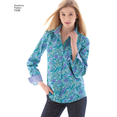 Naiste eest nööbitav särk, Simplicity Pattern #1538 