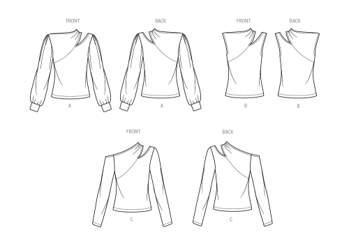 Simplicity lõikekomplekt S9679 MISSES` KNIT TOP WITH SLEEVE VARIATIONS 