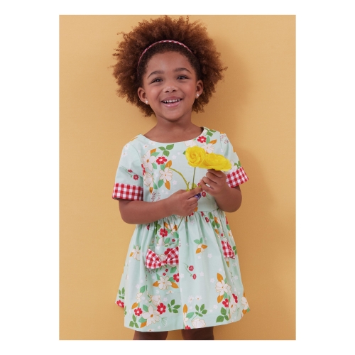 Lõikekomplekt BUTTERICK B6987 TODDLERS` DRESSES AND ROMPERS, Sizes: A (1/2-1-2-3-4), B6987A 