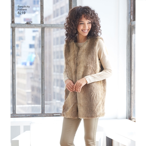 Naiste Line vest kolmes pikkuses, suurused: A (XS-S-M-L-XL), Simplicity Pattern #8219 