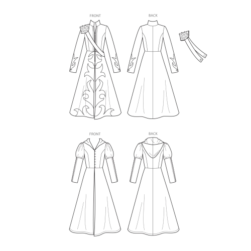 Naiste Cosplay mantel-kostüüm, Simplicity Pattern #S8974 