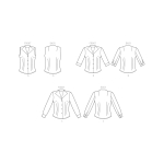 Ompelukaava: Misses` Fold-Back Collar Shirts, Butterick, B6842 