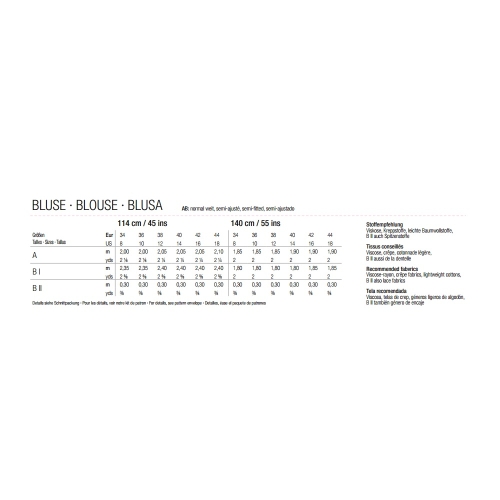 Topp Nr. 34-44, Burda Style Nr. 6262 