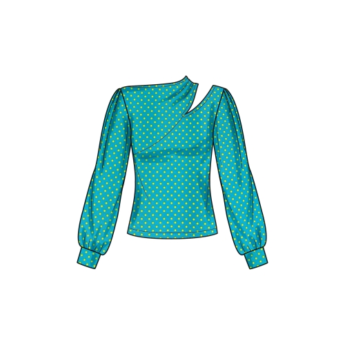 Simplicity lõikekomplekt S9680 WOMEN`S KNIT TOP WITH SLEEVE VARIATIONS 