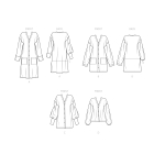 Швейные выкройки Simplicity S9373 Misses` Knit Cardigans, A (XXS-XS-S-M-L-XL-XXL) 