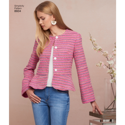 Naiste ja väikesekasvuliste Petite-naiste jakk, Simplicity Pattern #8604 