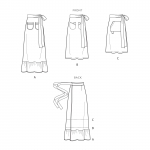 Naiste taskutegas, tagant vaheliti seelik, Simplicity Pattern #S9049 