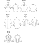 Выкройка: Misses` Button-Down Collared Shirts, Butterick B6747 