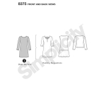 Naiste trikookleit, topp mitmesuguste lõigetega disainihäkiks, suurused: A (XXS-XS-S-M-L-XL-XXL), Simplicity Pattern #8375 