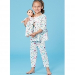 Выкройка: Girls` Top, Dress, Pants and 45 cm (18`) Doll Clothes, Kwik Sew K0250 