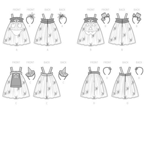 Simplicity lõikekomplekt S9625 TODDLERS` TULLE COSTUMES BY ANDREA SCHEWE DESIGNS, SS9625A 