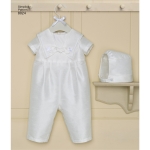 Babies` Christening Sets with Bonnets, Sizes: A (XXS-XS-S-M), Simplicity Pattern #8024 