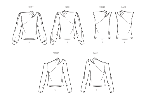 Simplicity lõikekomplekt S9680 WOMEN`S KNIT TOP WITH SLEEVE VARIATIONS 