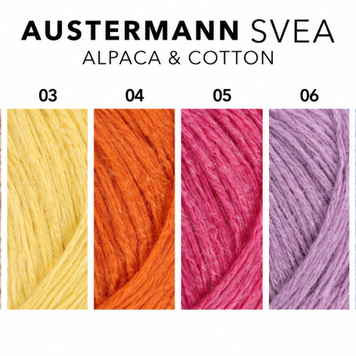 Alpaka- ja puuvilla sisaldusega lõng Svea, Austermann, 50 g = 200 m 