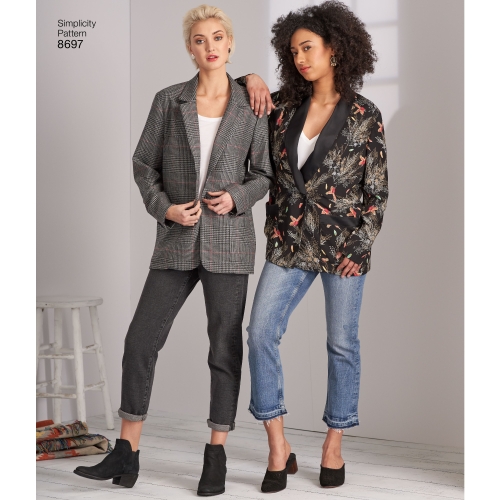 Naistele ja Pluss-suurustele naistele bleiser, Simplicity Pattern #8697 