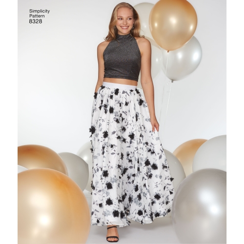 Pidulikud topid ja seelikud, Simplicity Pattern #8328 
