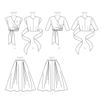Выкройка: Misses` Top and Skirt, Butterick B6285 