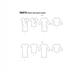 Naiste kleidid ja topid, suurused: A (XS-S-M-L-XL), Simplicity Pattern #S8878 