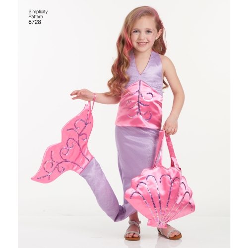 Laste, tüdrukute ja naiste kostüüm, suurused: A (kõik suurused), Simplicity Pattern #8728 