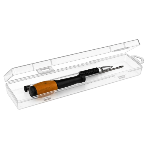 Plastmassist (PP) läbikumav õhuke säilituskarp, 19,5 x 4,5 x 2 cm, KL5042 