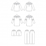 Выкройка: Misses`, sizes: Men`s, sizes: Childrens`, sizes: Boys`, sizes: Girls` Top, Tunic, Shorts and Pants, Butterick B6531OSZ 