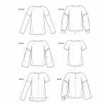 Misses` Tops with Sleeve Variations,Simplicity Pattern #S8987 