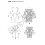 Naiste ja väikesekasvuliste Petite-naiste Cynthia Rowley kleidid, Simplicity Pattern #8599 