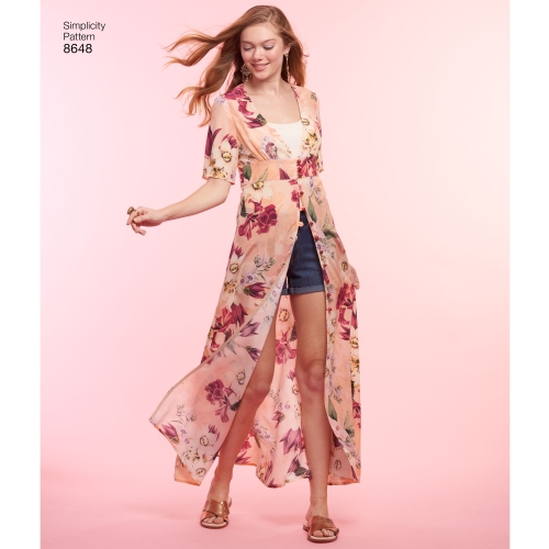 Naiste kittel kahes pikkuses, Simplicity Pattern #8648 