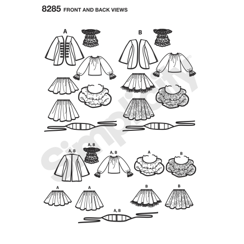 Naiste kostüümid kostüümidisainerilt Lori Ann, Simplicity Pattern #8285 