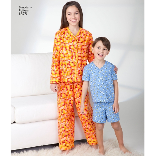 Laste, tüdrukute ja poiste salongiriided, Simplicity Pattern #1575 