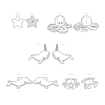 Simplicity lõikekomplekt Plush Sea Creatures, SS9570OS (One Size Only) 
