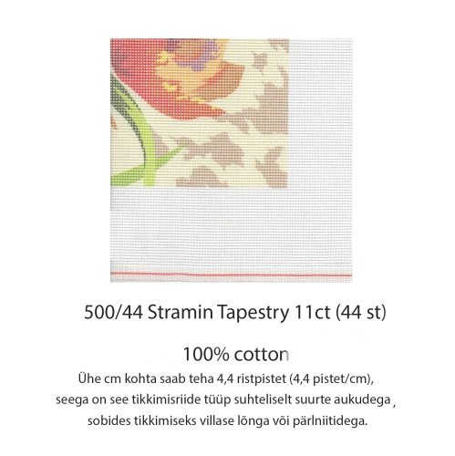 Tikkimiskangas eelprinditud mustriga, Ariadna, 6011 