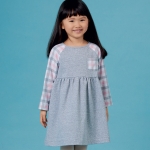 Laste Seda-on-kerge-õmmelda spordiriiete kleit, topp püksid, suurused: 3-4-5-6-7-8, Simplicity Pattern #S8998 