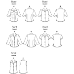 Выкройка: Misses`, sizes: Misses` Petite Button-Down Shirts, Butterick B6753 