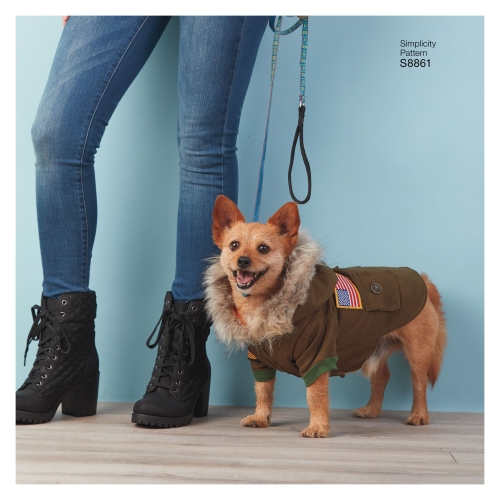 Koera mantlid, suurused: A (S-M-L), Simplicity Pattern #S8861 