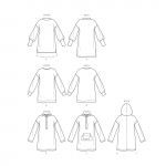 Misses` knit Sweatshirt Mini Dresses, Sizes: XXS-XS-S-M-L-XL-XXL, Simplicity Pattern #S8947 